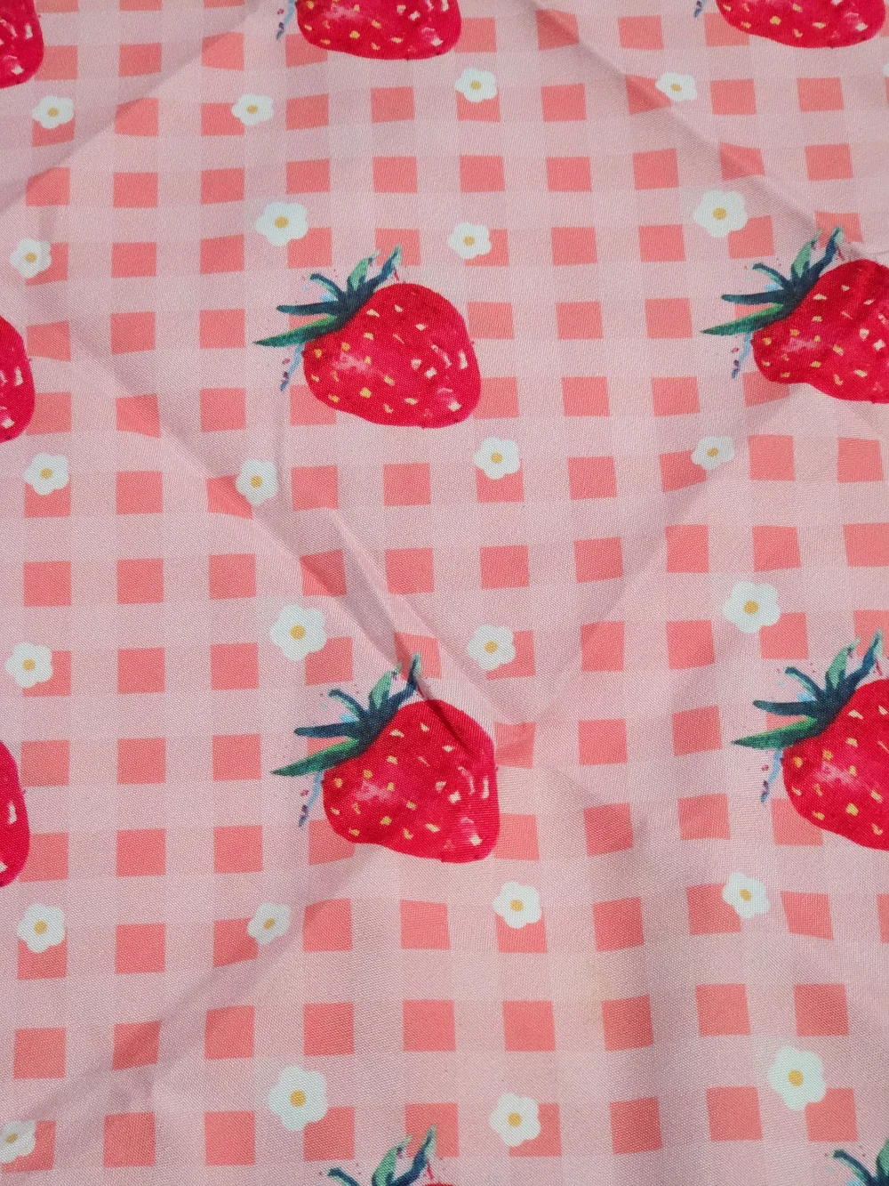 PetCircle - Pink Gingham Strawberry And Watermelon Pet Bandanas